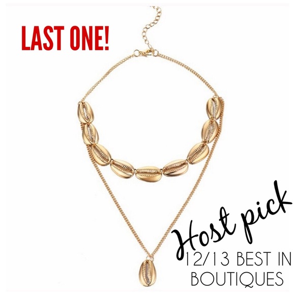 Jewelry - 🆕Boho Layered Cowrie Choker in Gold
